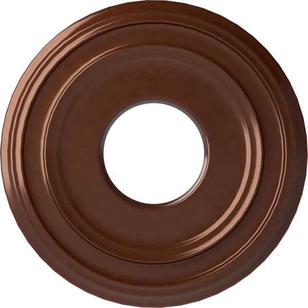Ekena Millwork Classic Ceiling Medallion (Fits Canopies up to 7 1/4"), 12 3/8"OD x 4"ID x 1 1/8"P, Copper Penny CM12CLCPS - main